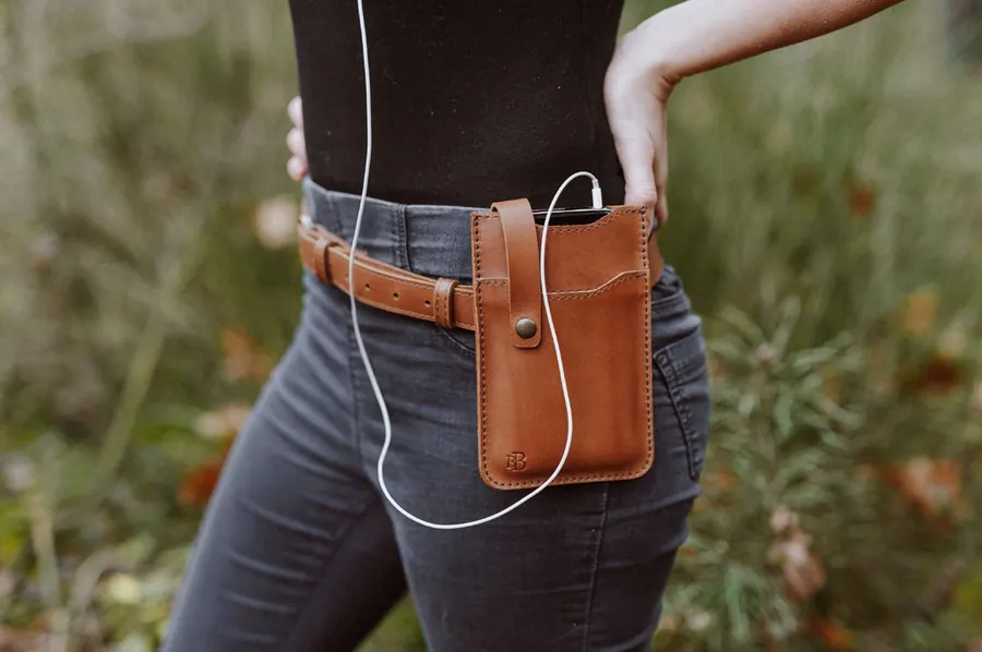 Kabura na telefon skórzana — zdjęcie 4