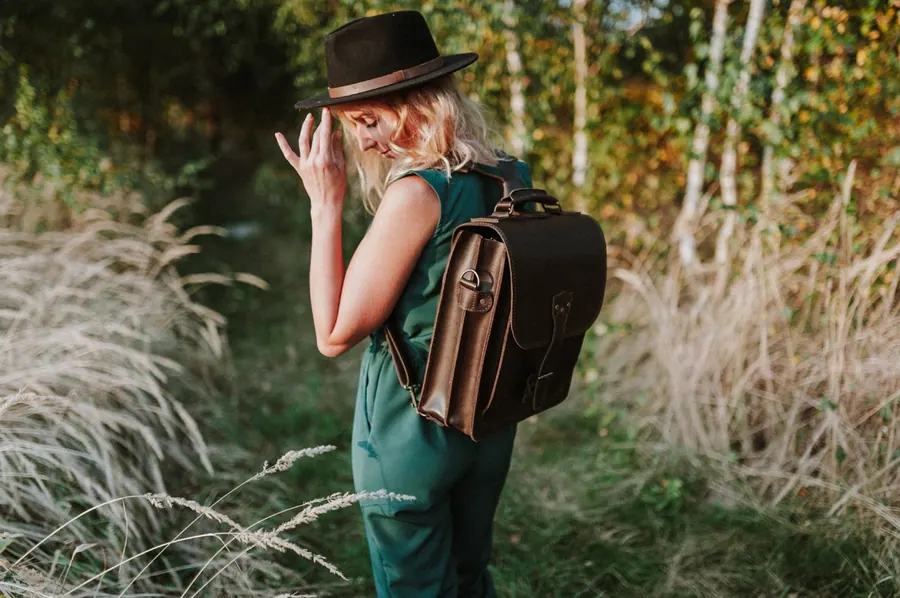 Plecak na laptopa skórzany — zdjęcie 14